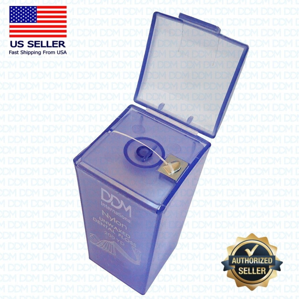 Unwaxed Dental Floss with Dispenser Box - 200 Yards for Effective Plaque Removal