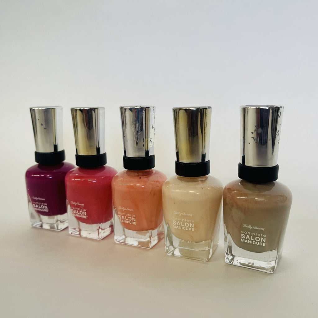 Set of 5 Glitter Nail Polishes for Manicure and Nail Art