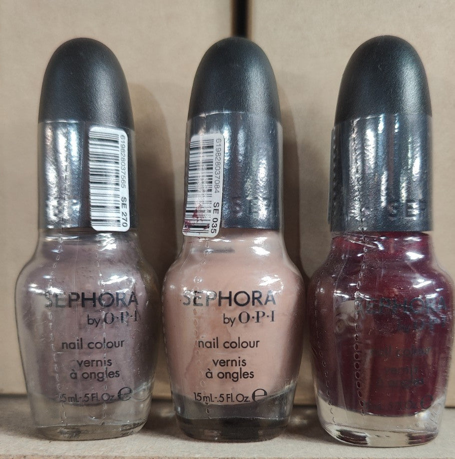 Set of 3 OPI Nail Polishes - Nonfat Soy Half Caff, Mr. Right Now, Metro Chic