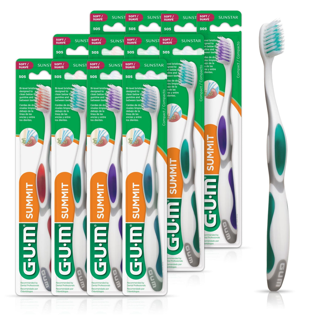 Ultra Soft Manual Toothbrush Pack of 12 - Tapered Bristles for Sensitive Gums