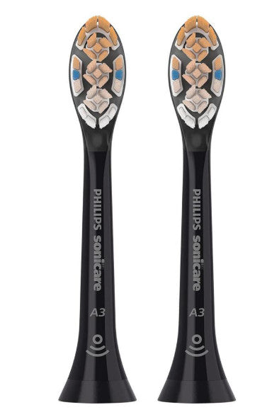 Philips Sonicare All-in-One Black Replacement Toothbrush Heads 2 Pack