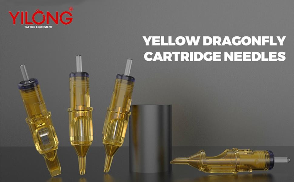 Tattoo Cartridge Needle Set 10 Pcs - 1rl 3m1 5m1 7m1 9m1 11m1 13m1 14m1 15m1 Anti-Backflow ABS Housing