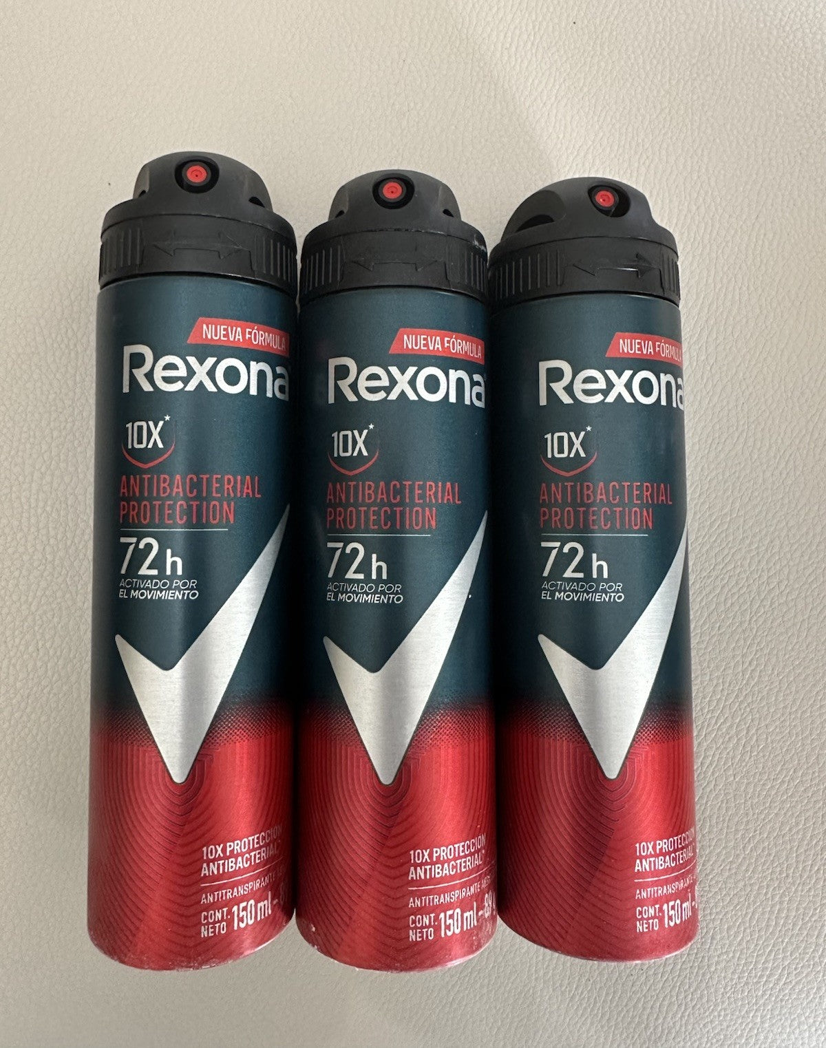 Men's Antibacterial Invisible 72H Deodorant Spray Pack of 3 - Rexona