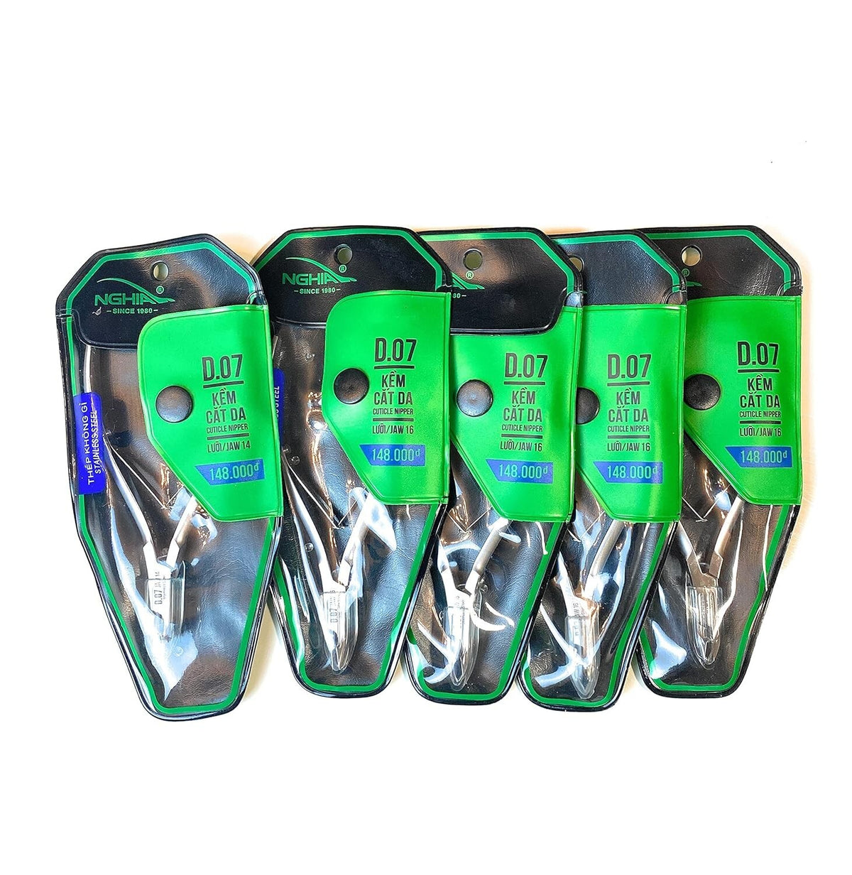 Stainless Steel Cuticle Nippers - Pack of 5, Nail Care Tool for Manicure