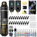 Poseidon Tattoo Pen Kit with 2 Batteries - Complete Tattoo Gun Kit for Beginners
