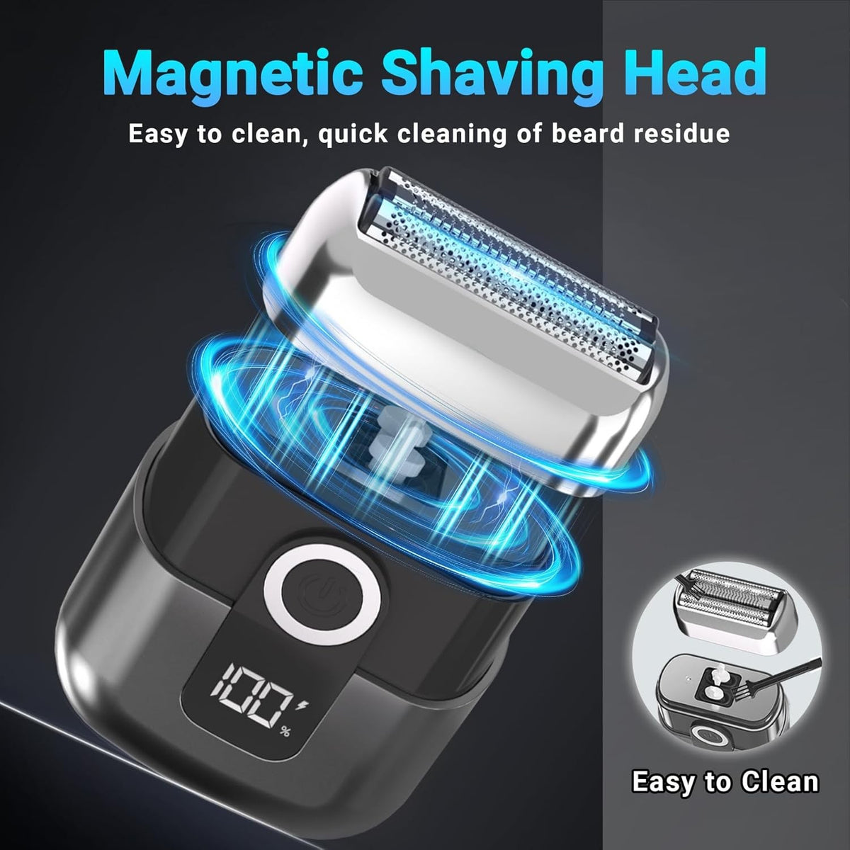 Men's Electric Foil Shaver - Wet & Dry 3-Blade Razor, USB-C Rechargeable