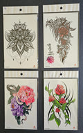 4 Sheets Premium Quality Temporary Middle Arm Tattoos for Men & Women