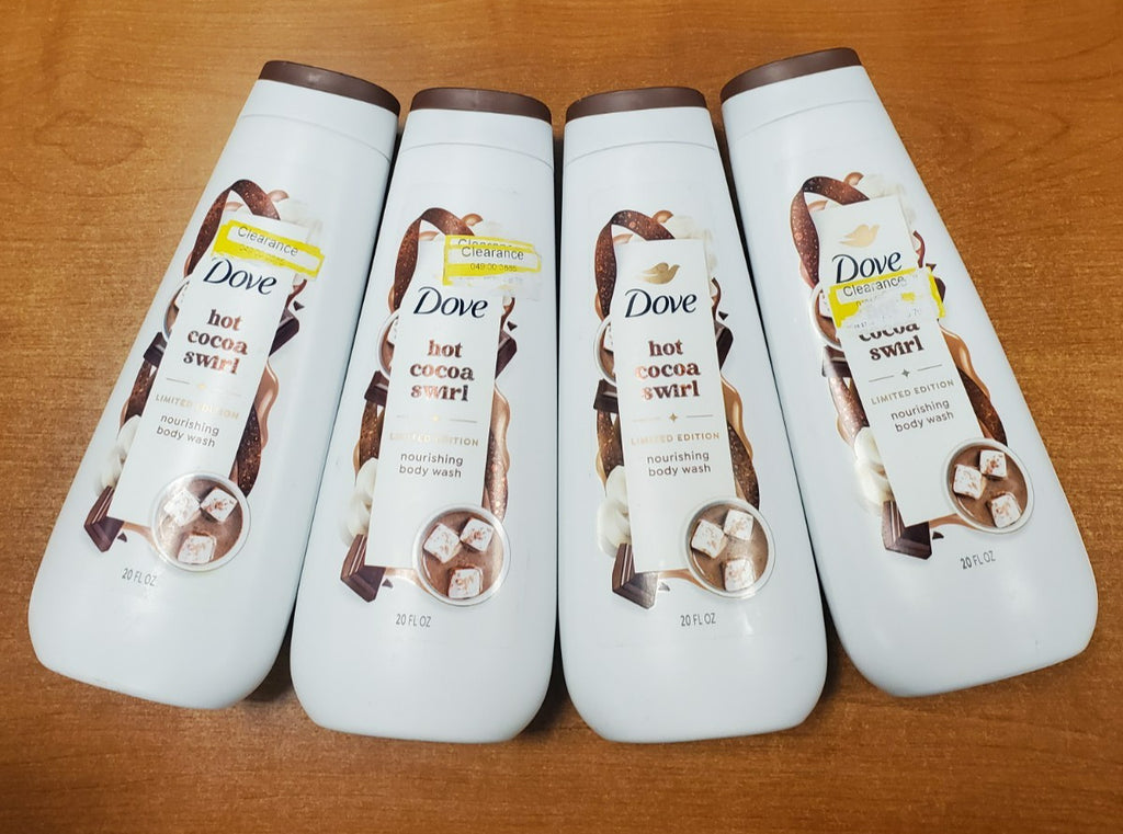 Dove Hot Cocoa Swirl Body Wash - Limited Edition 20 oz. 4 Pack