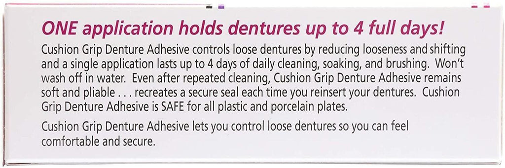 Denture Cushion Grip Thermoplastic Reliner 1oz - Soft, Pliable, Non-Toxic