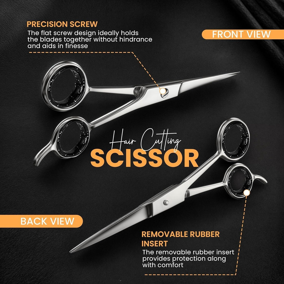 Professional Hairdressing Scissors 6.5 Inch Stainless Steel Cutting Shears