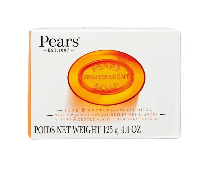 Pears Pure & Gentle Transparent Bar Soap with Plant Oils - Orange, 4.4 oz Pack of 2