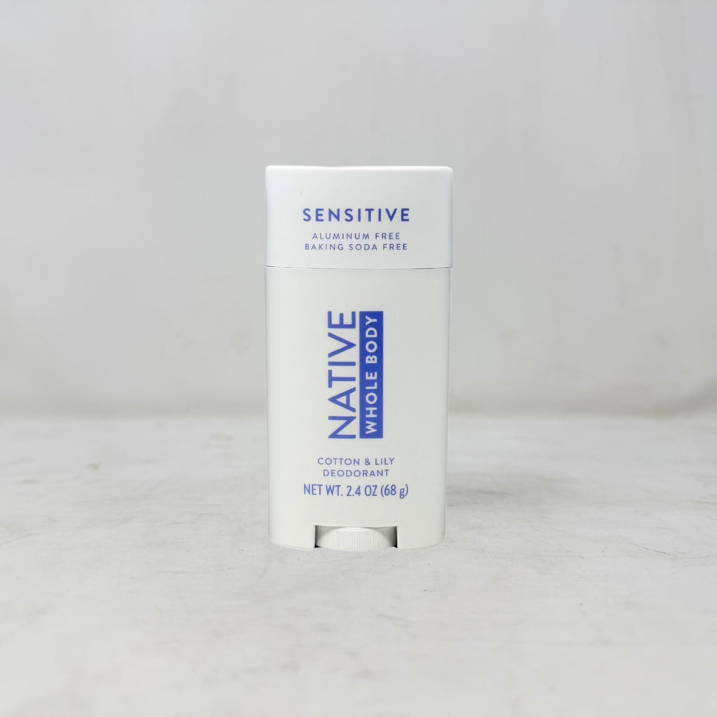 Native Whole Body Deodorant Stick - Aluminum Free Cotton & Lily 2.4oz 3 Pack