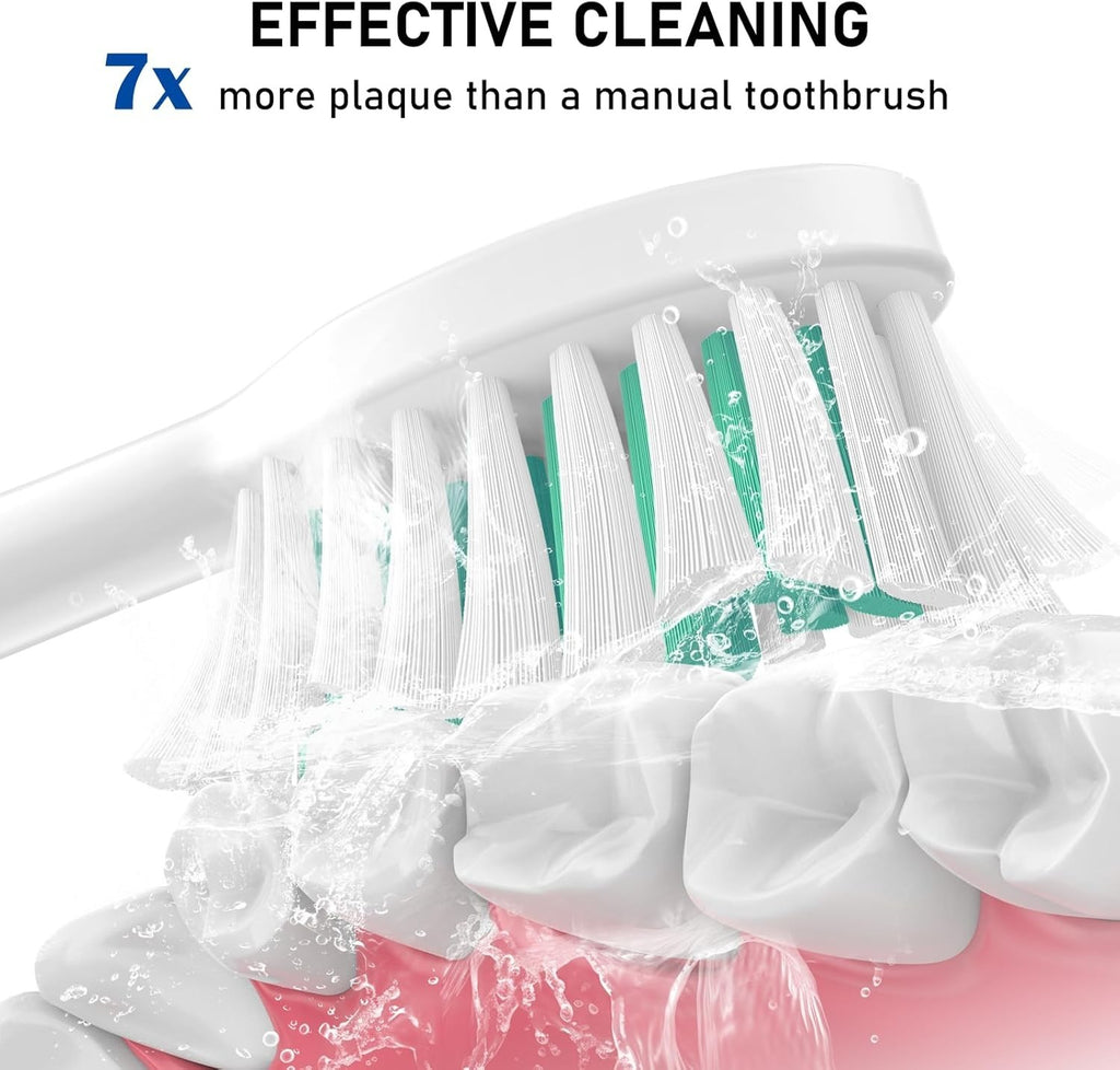 Philips Sonicare Replacement Brush Heads - 4 Pack Soft Bristles for Deep Cleaning