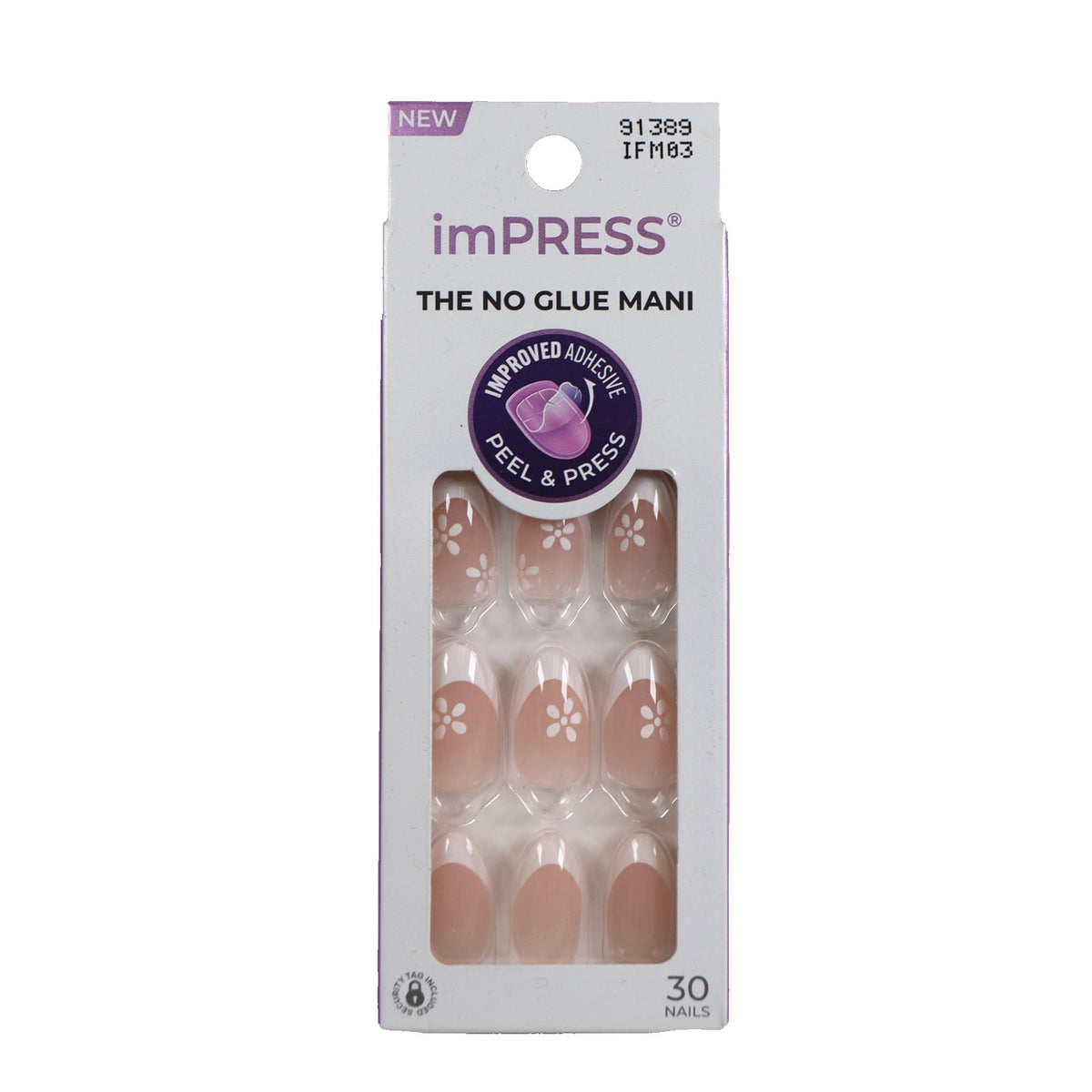 Press-On Manicure Fake Nails - Fearless - Medium Almond Shape 2 Pack