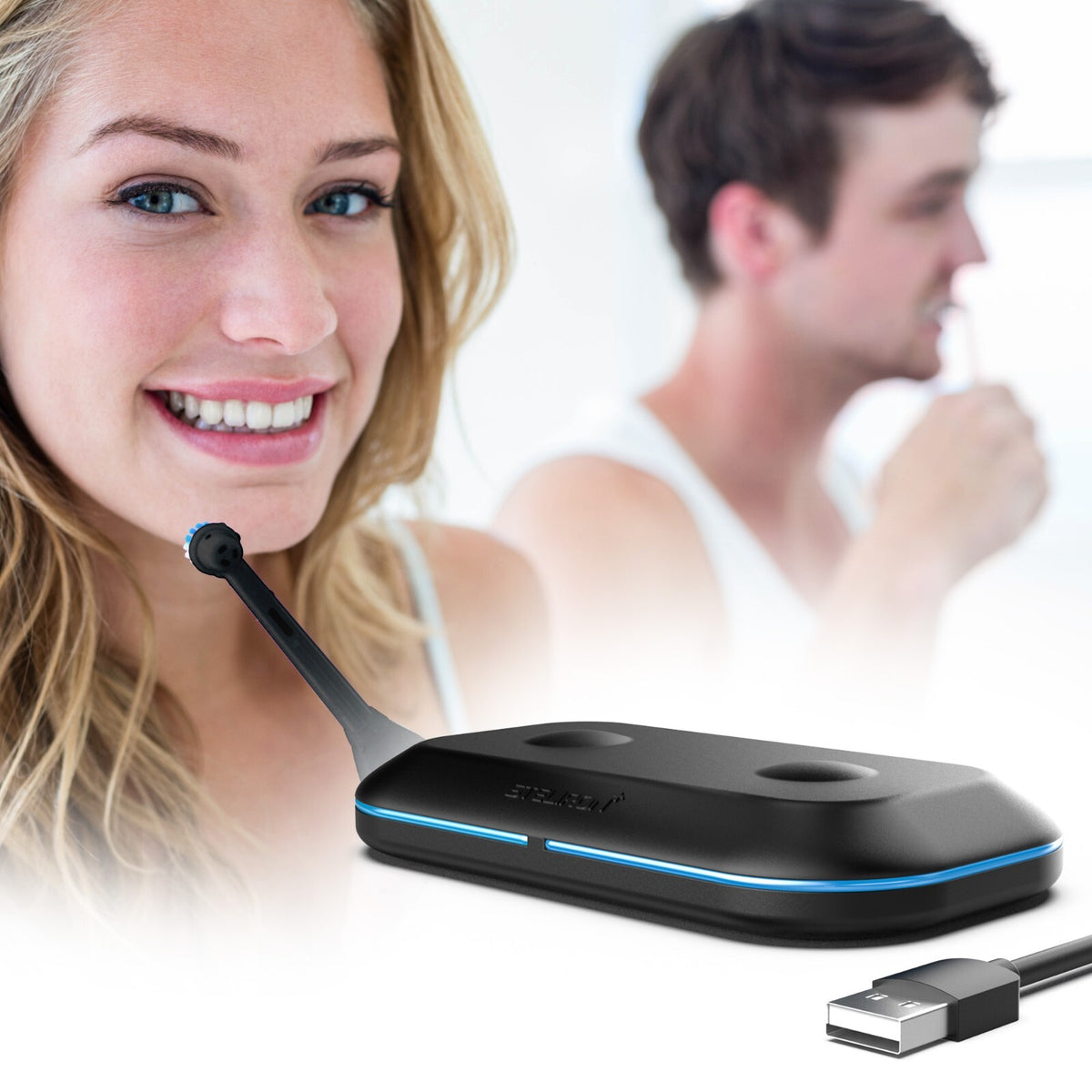 Dual Charger Base for Oral-B iO Series Electric Toothbrushes – Travel-Friendly, Water-Resistant