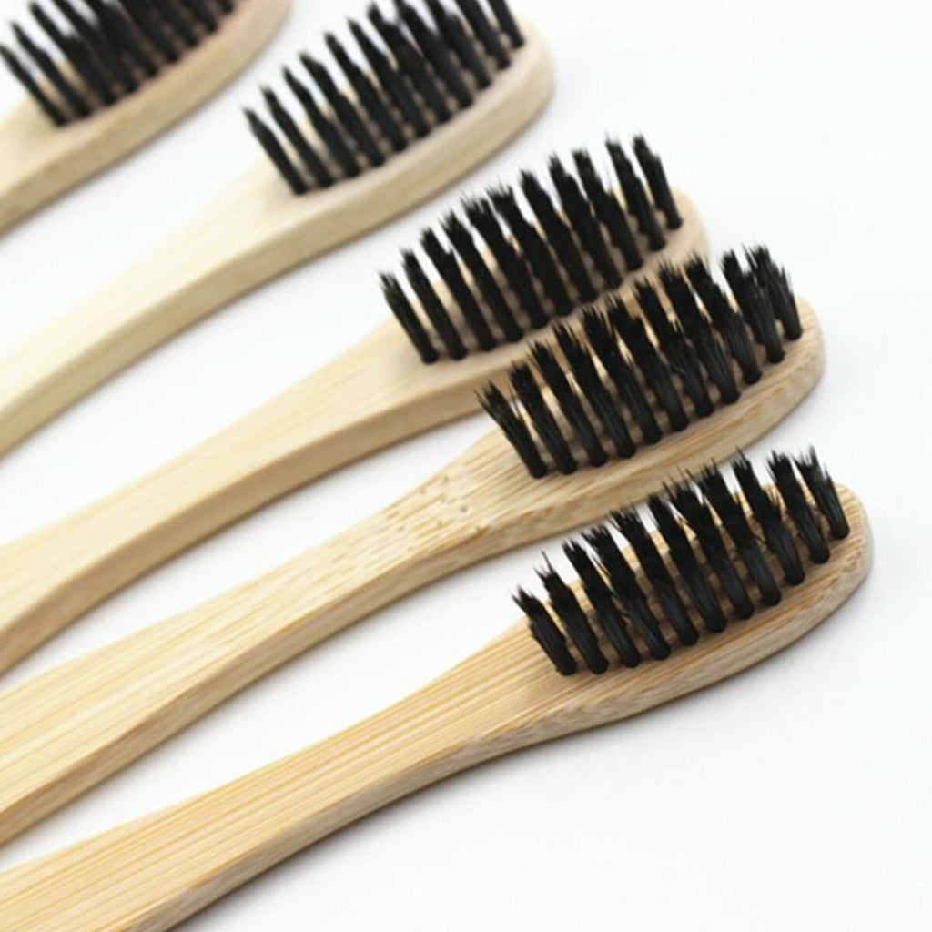 Organic Bamboo Toothbrush Pack - Eco-Friendly Soft Bristle Adult Oral Care