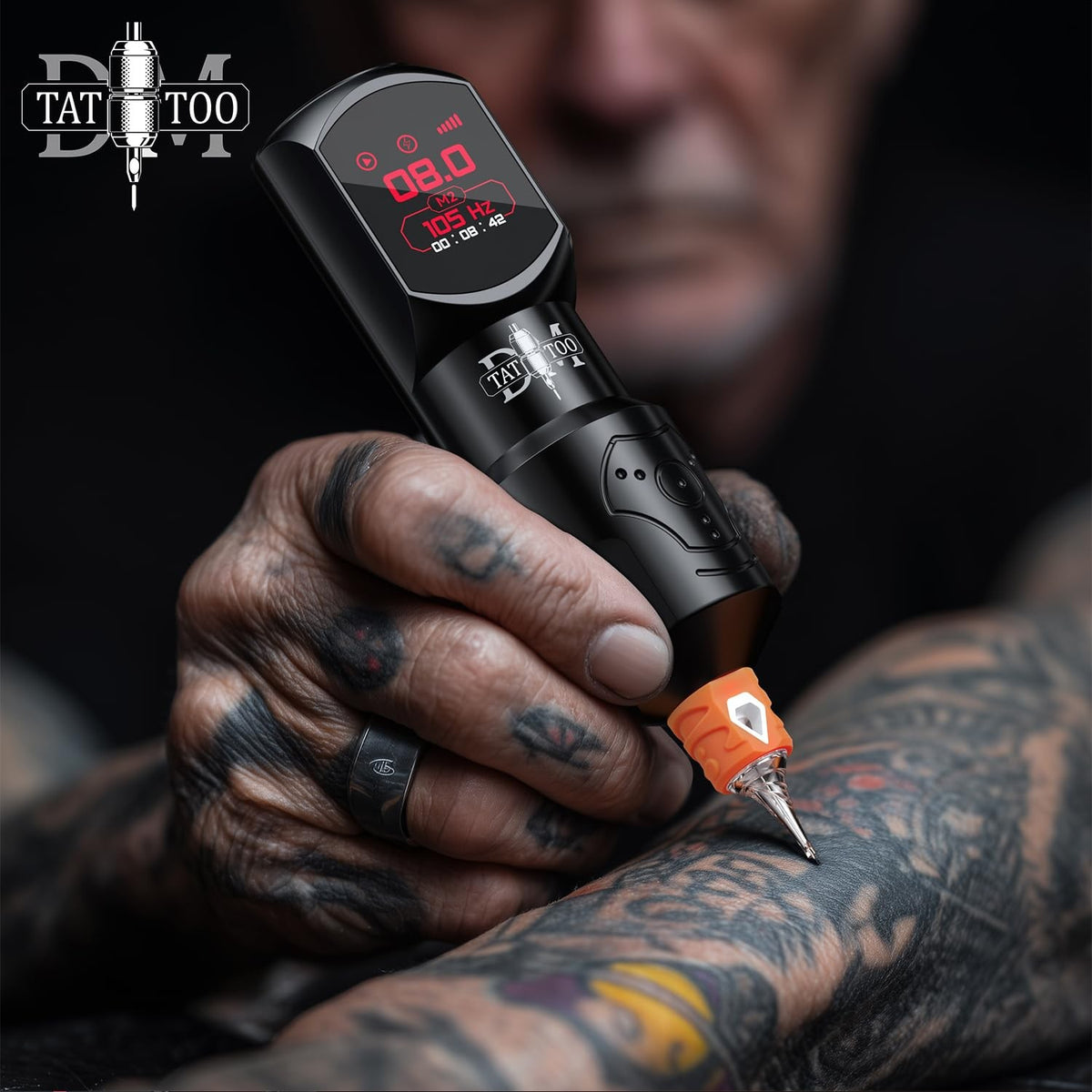Wireless Tattoo Machine 4.0mm Stroke with OLED Display