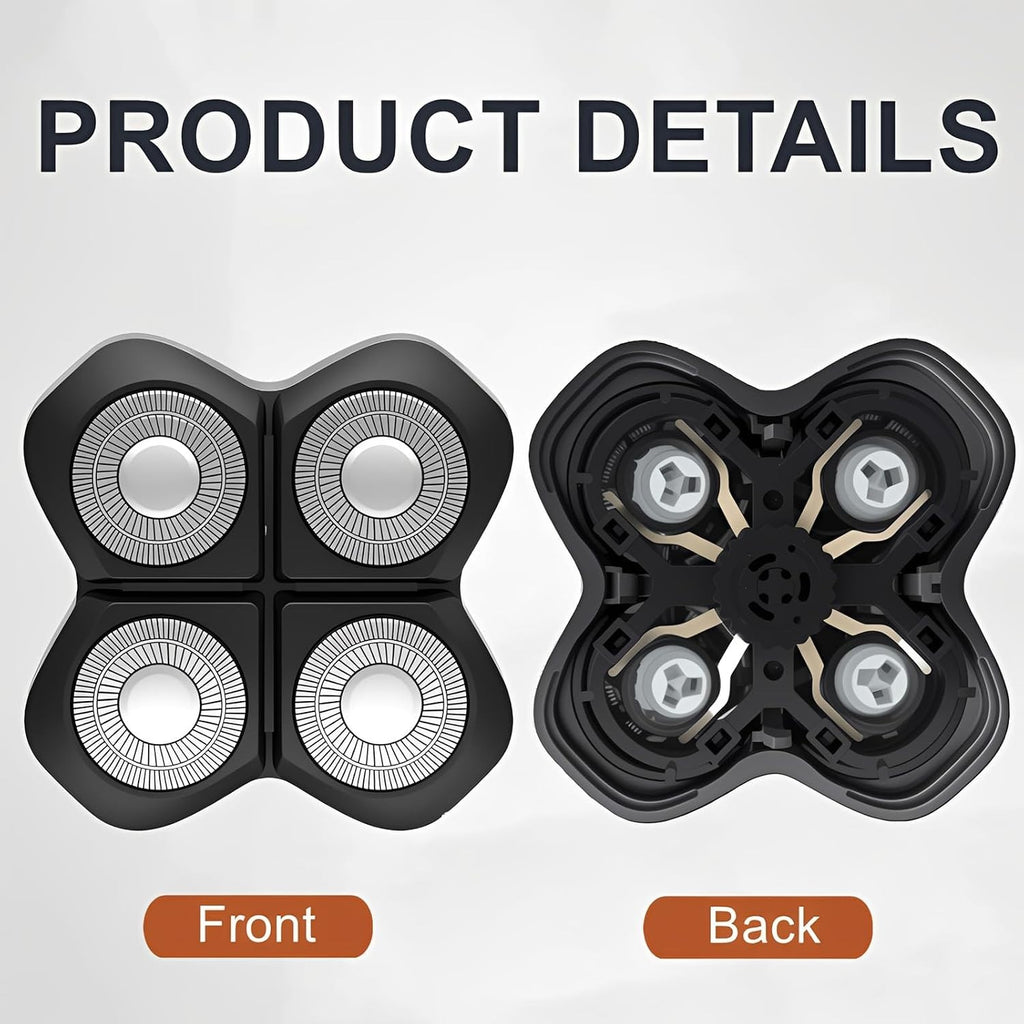 Precision Replacement Blades for Freebird Pro - Black, 4 Pack