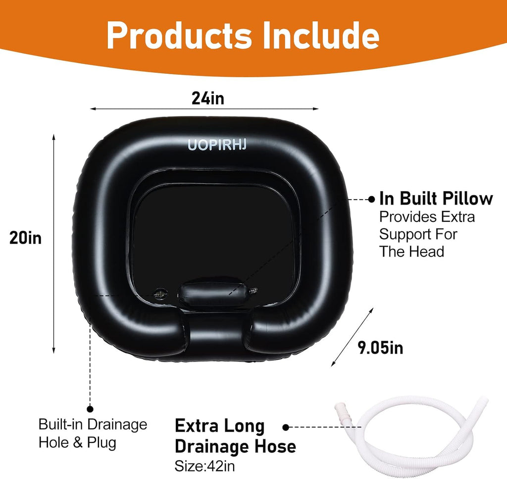 Portable Inflatable Hair Wash Basin for Bedridden Patients - Easy & Comfortable