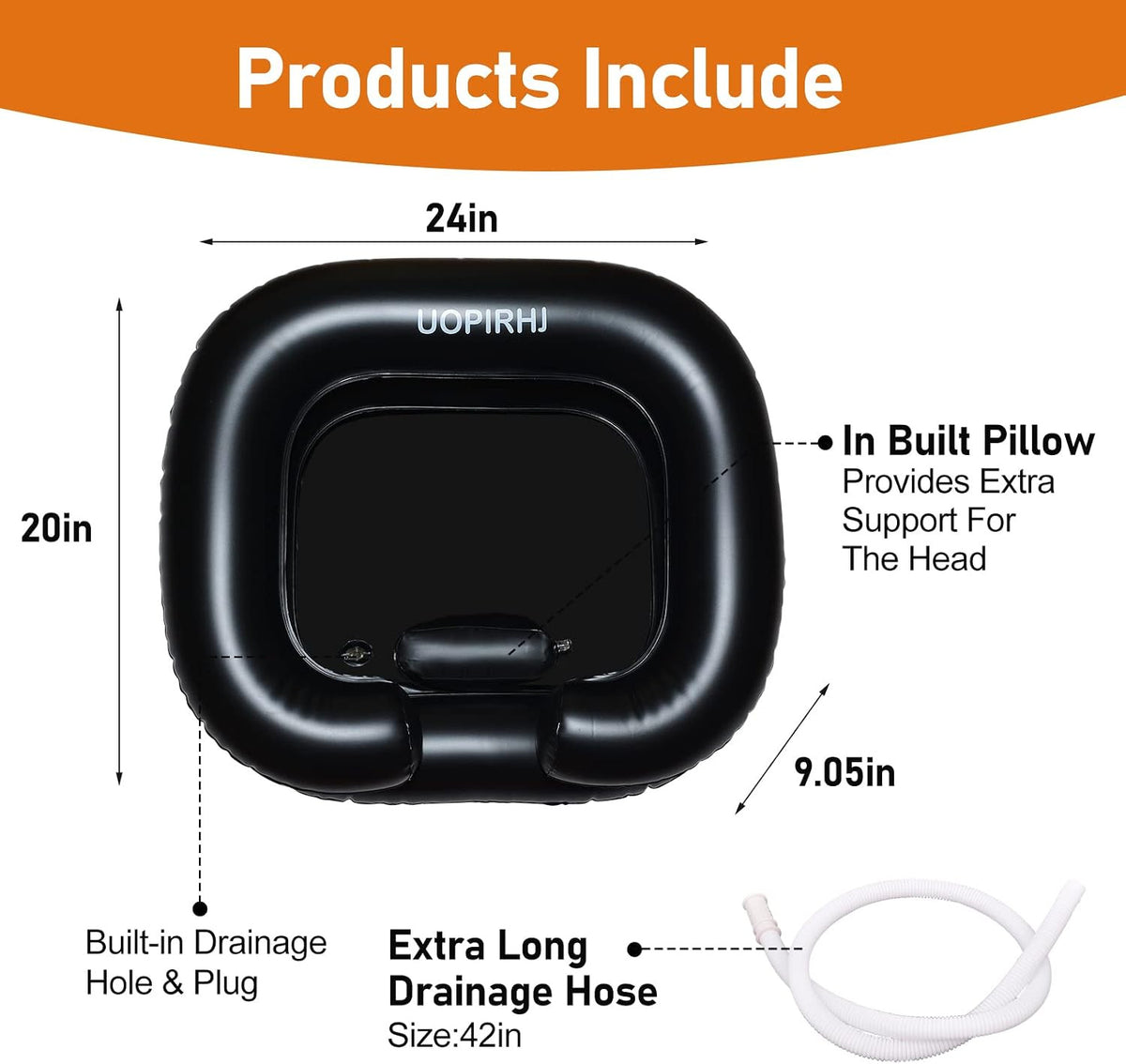 Portable Inflatable Hair Wash Basin for Bedridden Patients - Easy & Comfortable