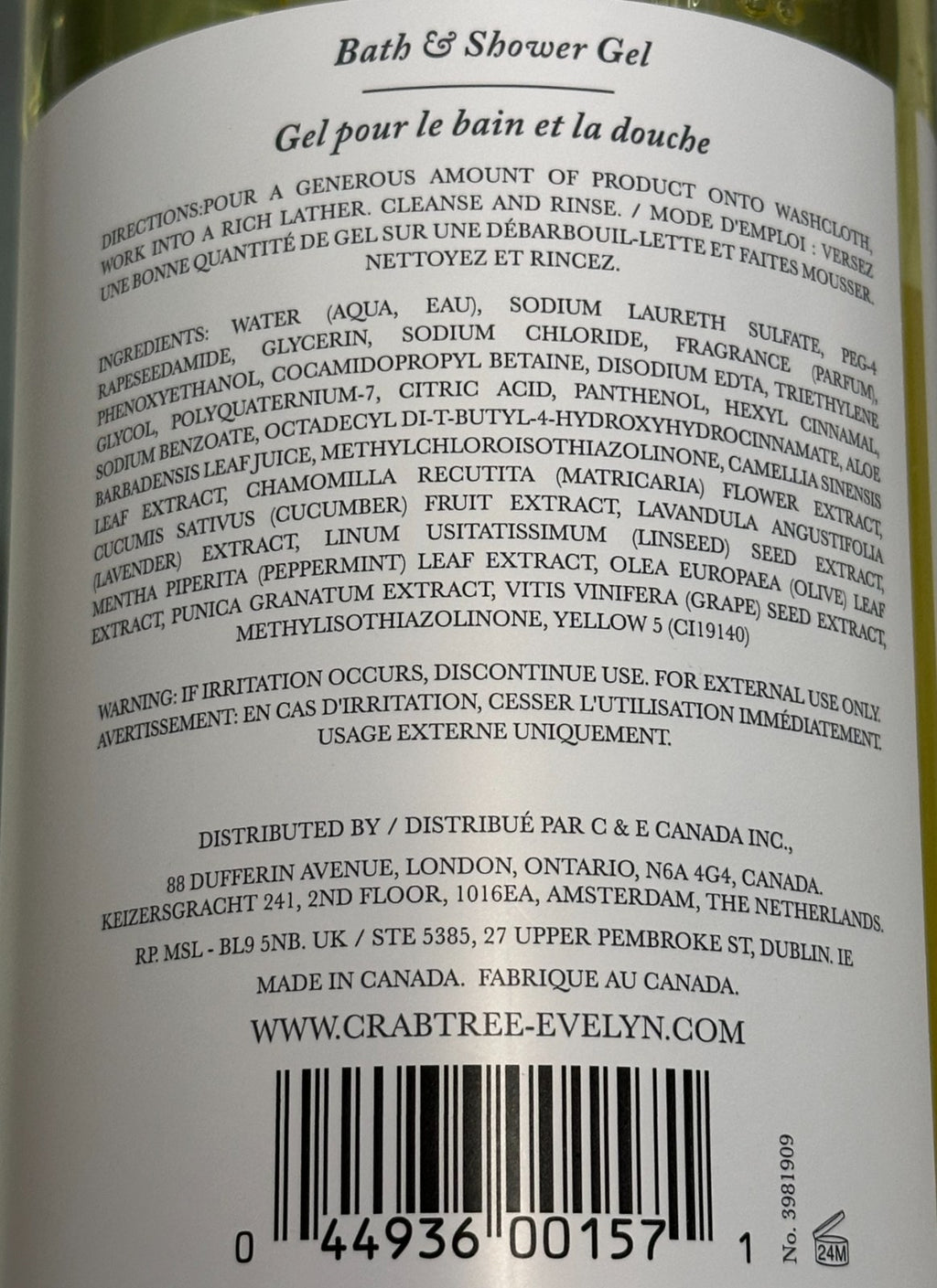 (2-Pack) Lemon Citron Body Wash - Refreshing Bath & Shower Gel 1000ml