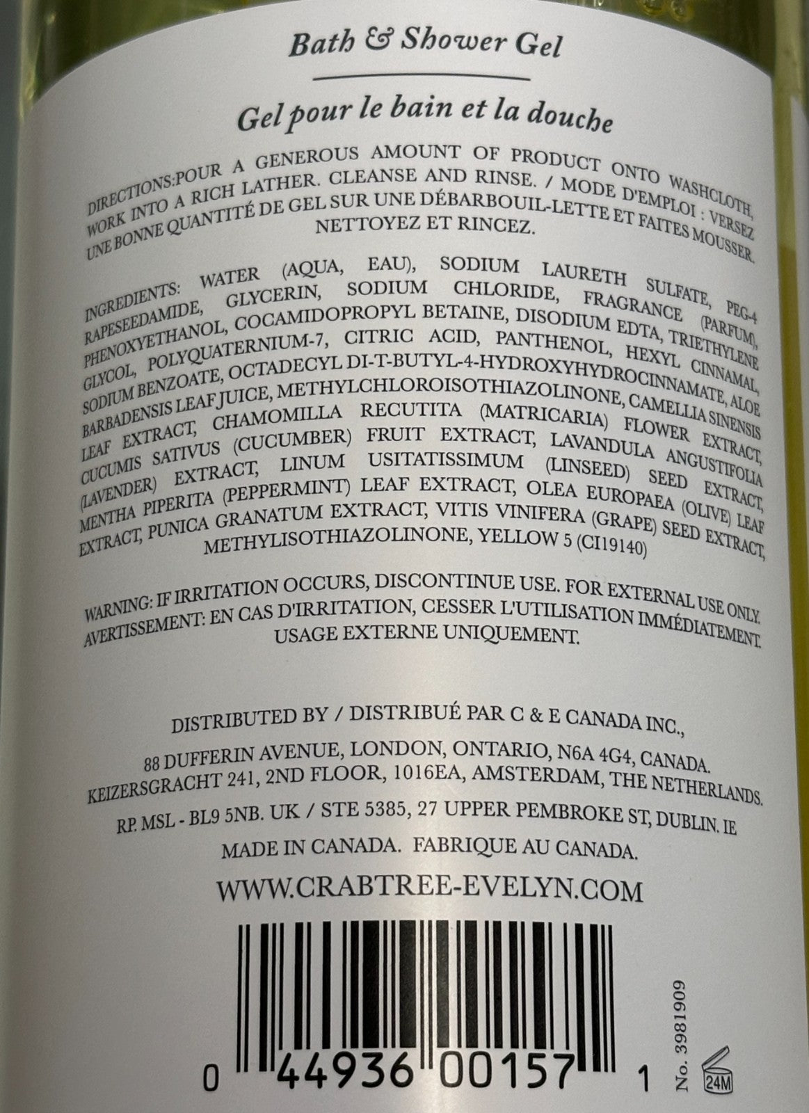 (2-Pack) Lemon Citron Body Wash - Refreshing Bath & Shower Gel 1000ml