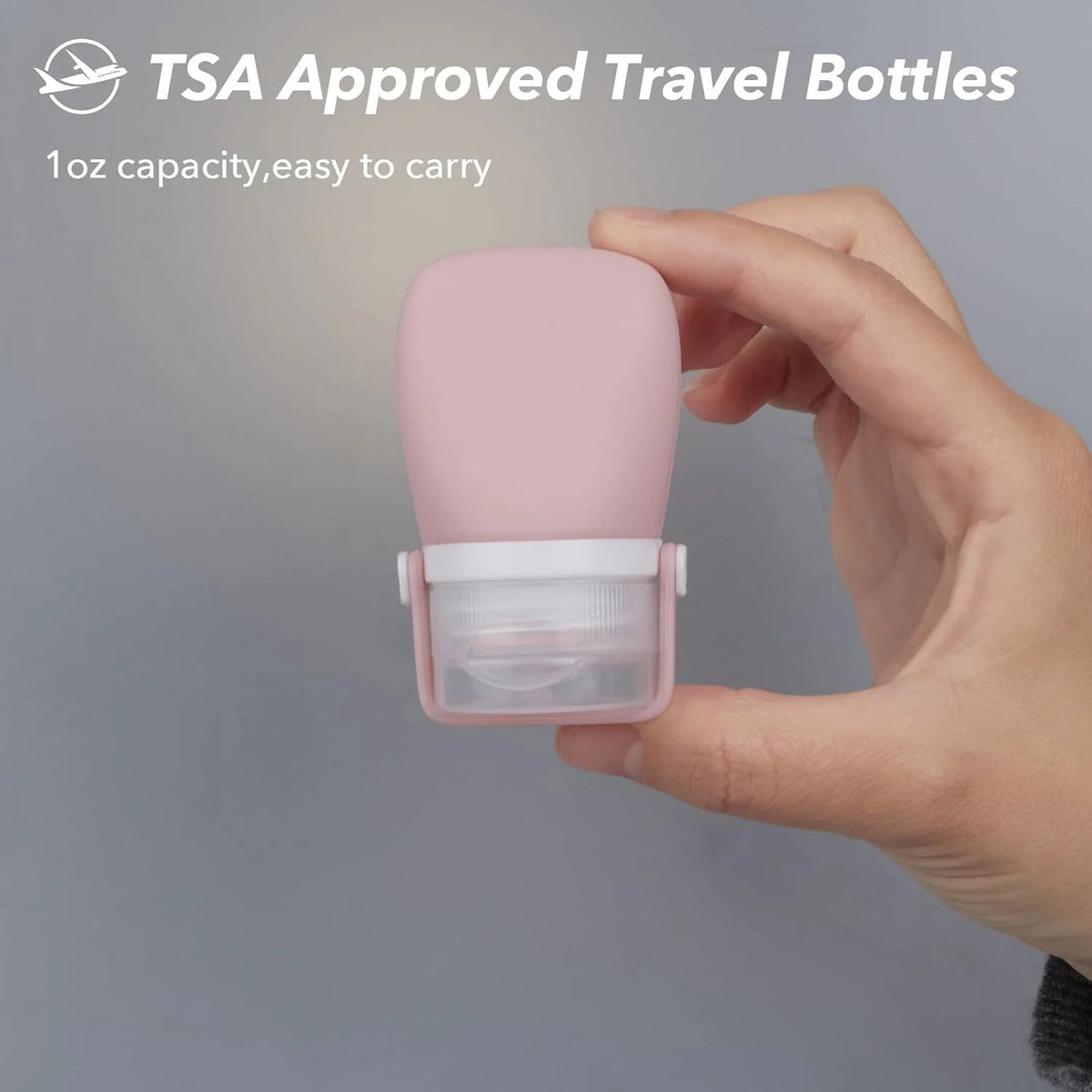 4-Pack TSA Approved Silicone Travel Bottles - Leakproof Toiletry Containers