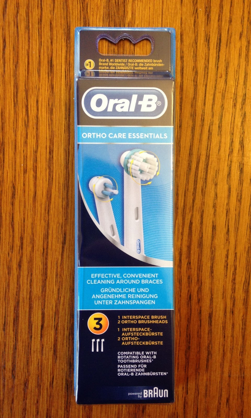 Orthodontic Toothbrush Heads Replacement Pack for Braces - 3 Count