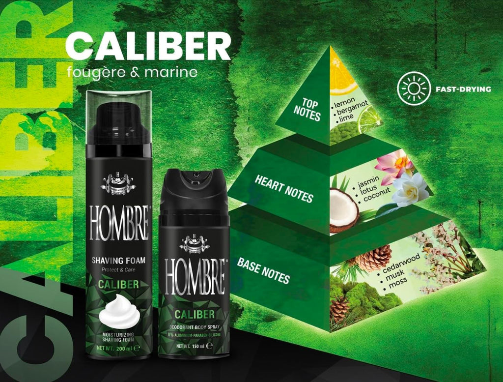 Men's Shaving Foam with Fougère Marine Woody Scent - Aluminum-Free, Dense Foam for Precision