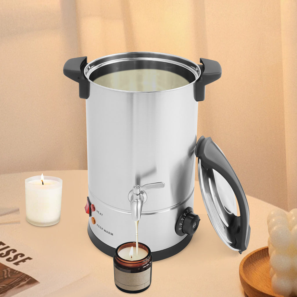 8L Electric Wax Melter Warmer for Candle Making, 1200W Stainless Steel