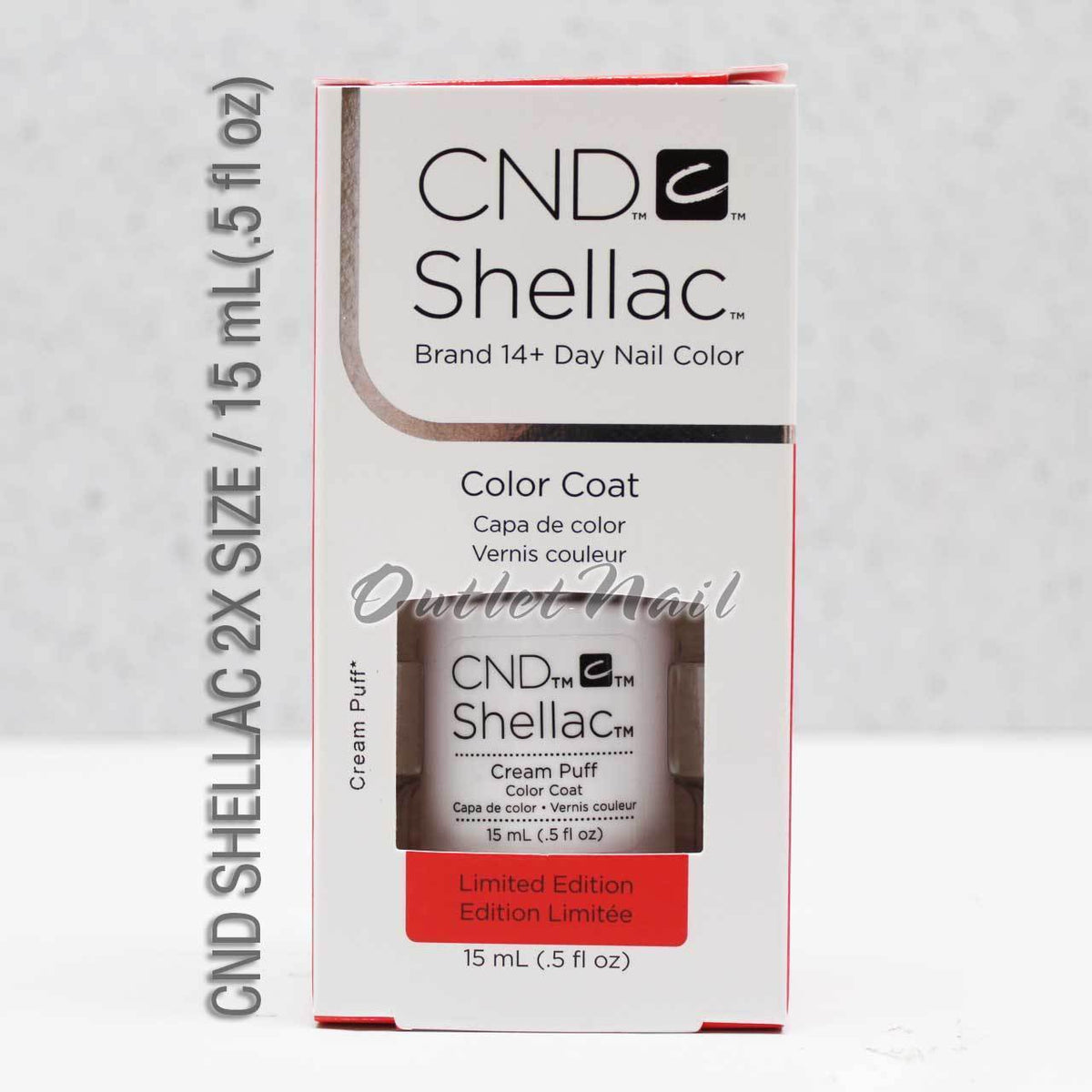 Large CND Shellac Gel Nail Polish 0.50 oz - Color Base & Top Coat