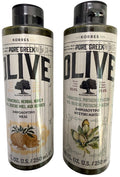 Greek Olive Shower Gel Set - 2-Pack with Pistachio Matcha & Herbal Honey