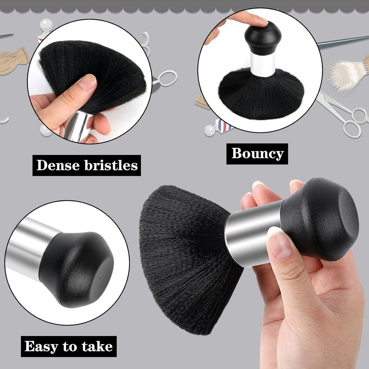 Professional Hair Cutting Cape with Neck Duster Brush Set for Barbershop & Home Use