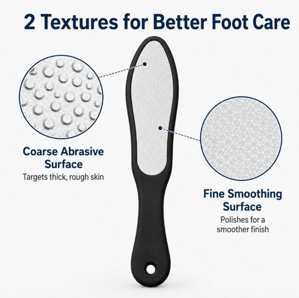 Dual Grit Foot Rasp File Callus Remover Heel Hard Skin Tool - Coarse & Fine