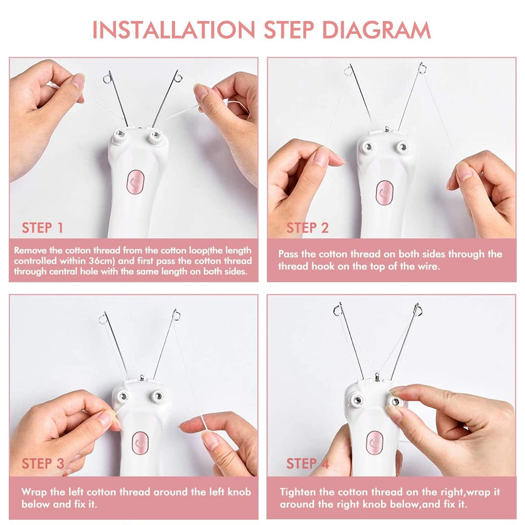 Cordless Facial Hair Remover for Women - USB Rechargeable Epilator