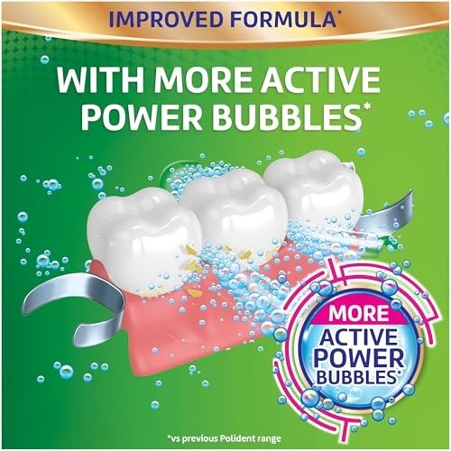 Denture & Mouthguard Cleaning Tablets - Antibacterial Whitening, 60 Count