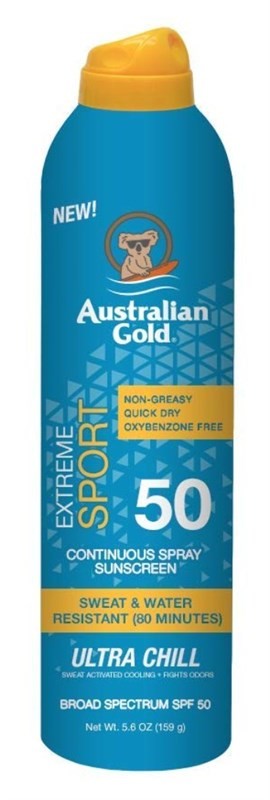 (2 Pack) SPF 50 Sun Protection Spray for Extreme Sports - Water-Resistant, Fast-Drying