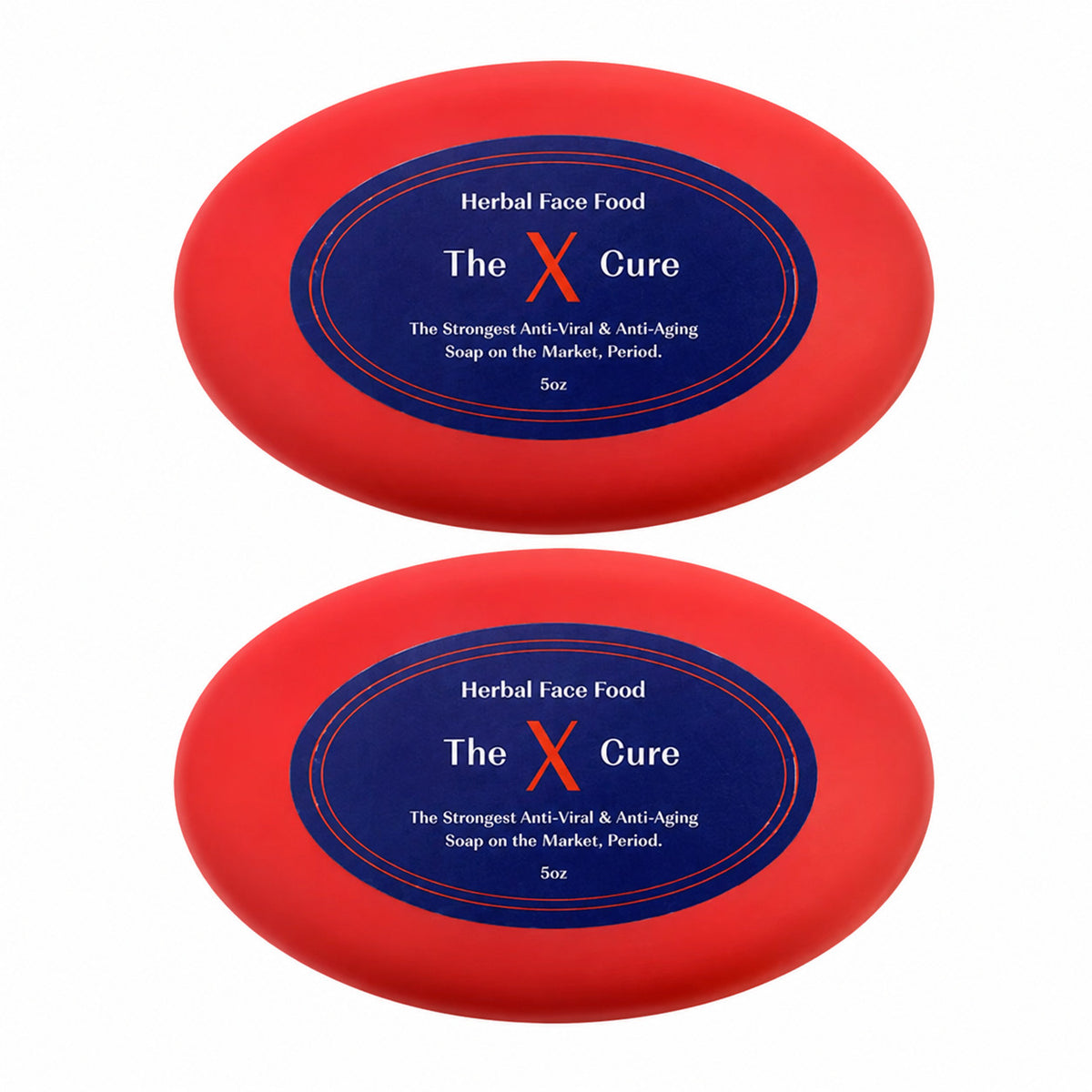 Herbal Face Food The X Cure Cleansing Bar - Organic Black Pack of 2