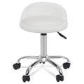Hydraulic Salon Stool with Backrest Adjustable Height 5 Wheels Swivel