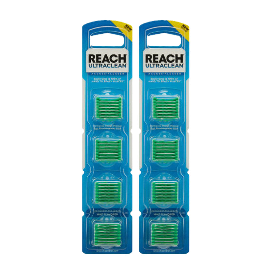 Flosser Refill Heads - Mint & Unflavored, 28 Pack - Compatible with Ultraclean Access