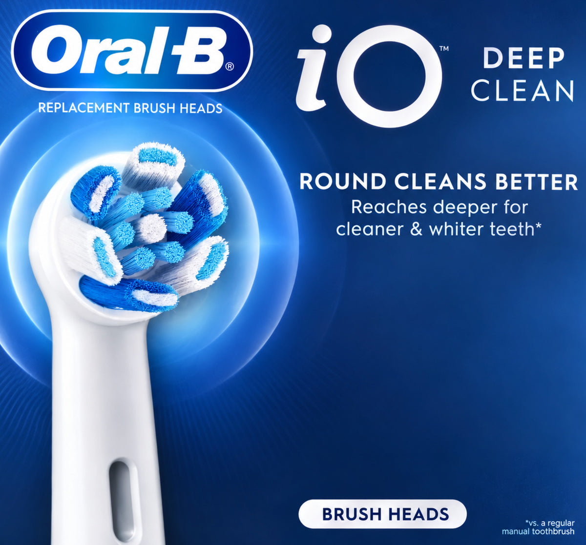 OEM Oral-B iO Deep Clean Replacement Brush Heads Multi Pack - Black & White