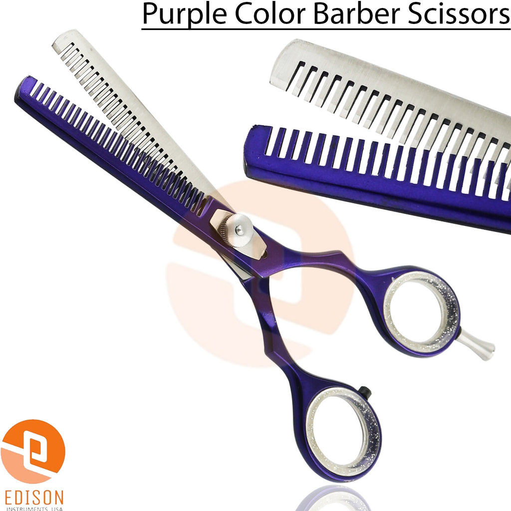 Salon Barber Hair Cutting & Thinning Scissors Set - Professional Hairdressing Shears