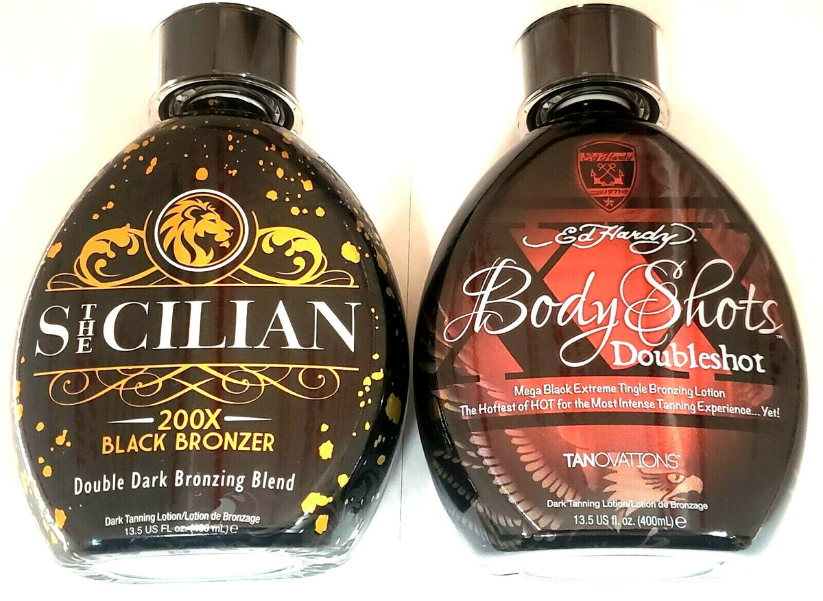 Self Tanner & Bronzer with Tingle and Skin Firming - Ed Hardy Body Shots