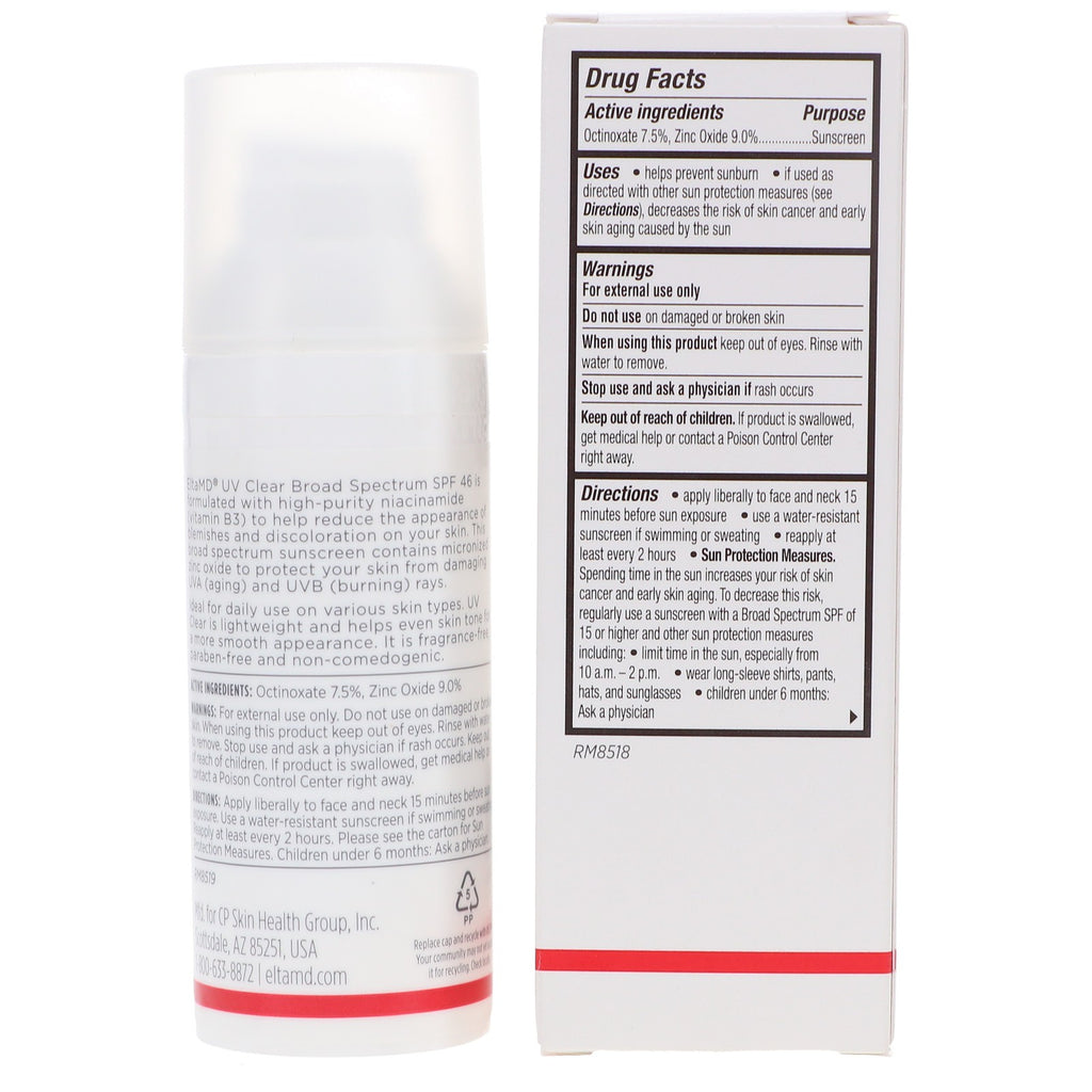 EltaMD UV Clear Broad Spectrum SPF 46 Face Sunscreen 1.7 oz