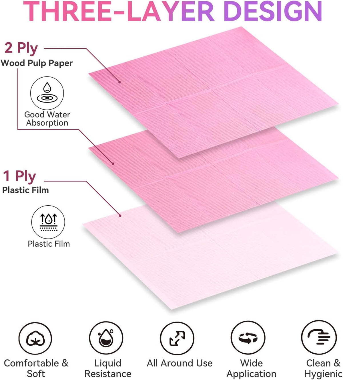 Disposable Nail Mat Set - Waterproof 18x13 Inches for Manicure & Pedicure