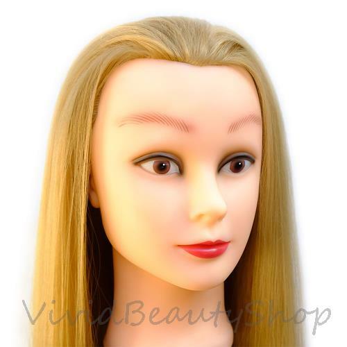 32-Inch Cosmetology Mannequin Hair Wig Head for Hair Styling Practice - Blonde