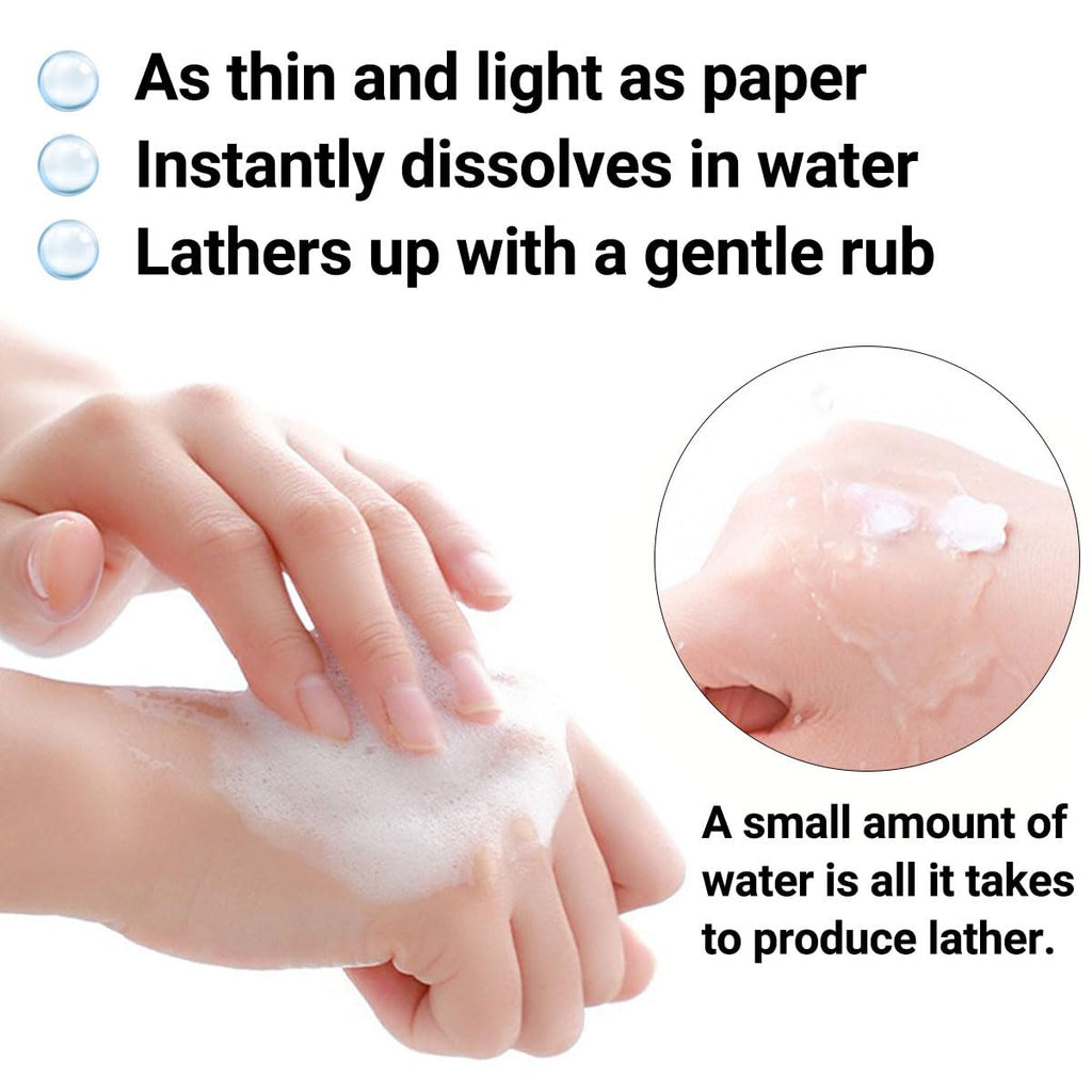 Portable Fruit Scented Paper Soap Sheets - 450 Single-Use Travel Hand Wash Tablets