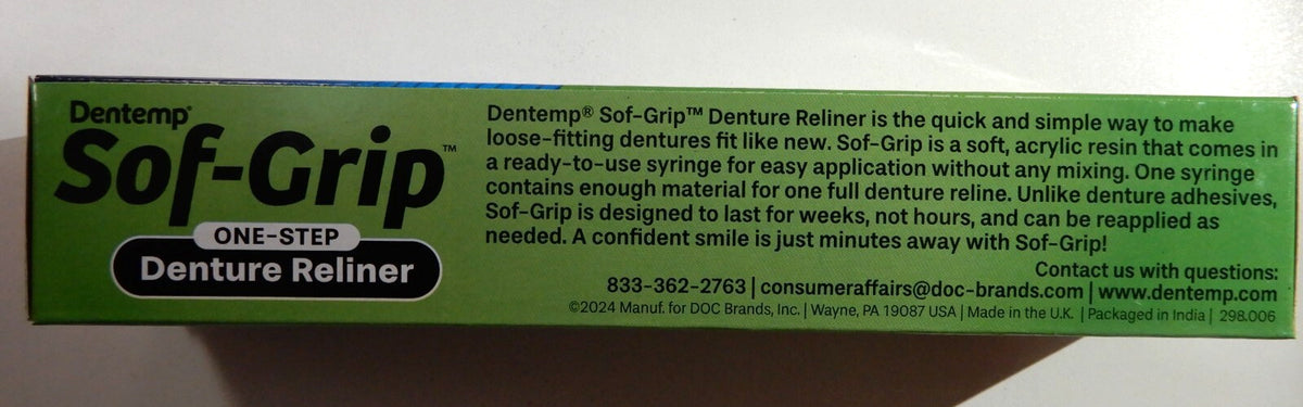 Denture Reliner Kit for Comfortable Fit - Sof-Grip 3-Pack, 0.11 Oz
