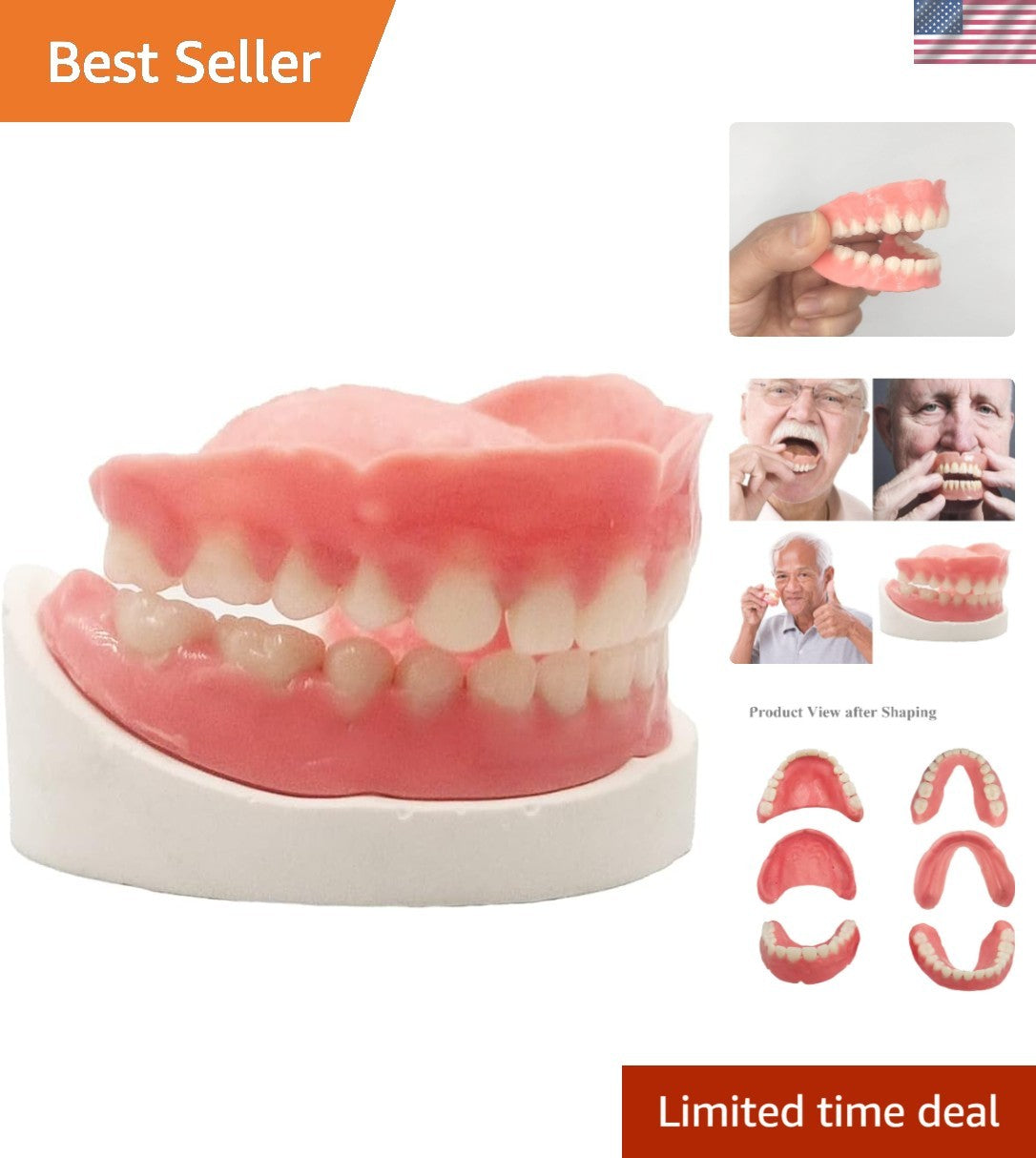 DIY Moldable Dentures Full Set - Custom Temporary Teeth Solution
