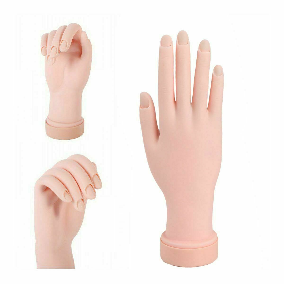Flexible Nail Art Practice Hand Manicure Training Tool for Beginners